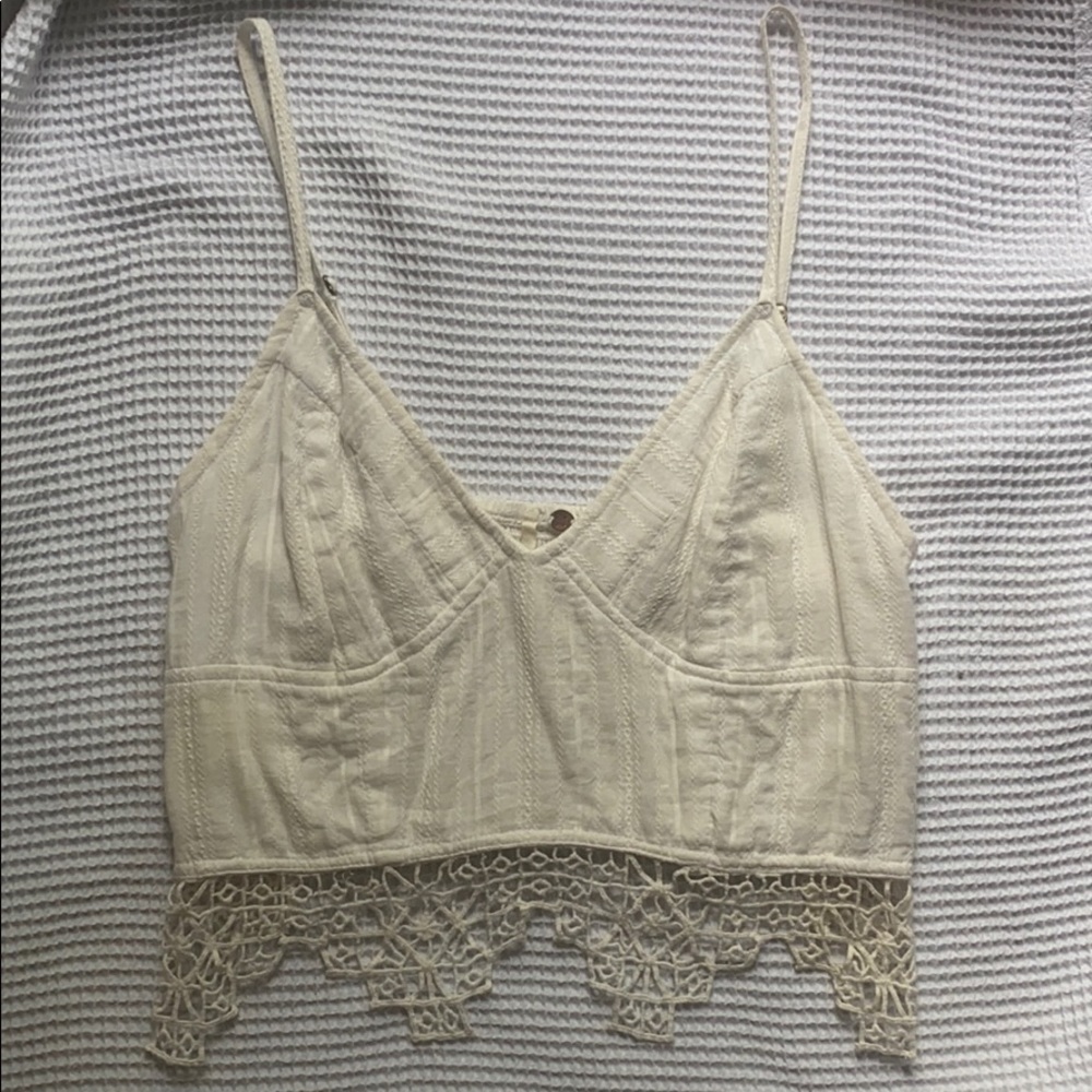 Free People cream bralette